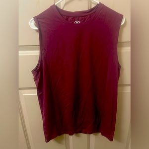 Burgundy yoga/exercise tank top